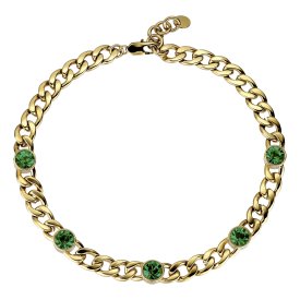 Dyrberg/Kern - Halsband Angelina Guld Emerald