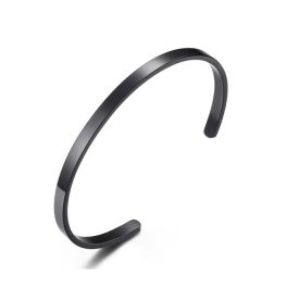 Eron - Armband Plain Svart 0,4