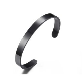 Eron - Armband Plain Svart 0,6