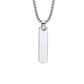 Eron - Halsband Tag Rectangular Stål