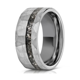Eron - Ring Tungsten Meteroite Silver
