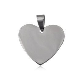 Blingit - Halsband ID-bricka Hjärta Stål