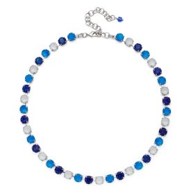 Fashion - Halsband Kristaller Karamell Blå Mix