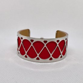 Les Georgettes - Armband 25 Beige / Röd
