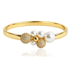 Ioaku - Armband Berry Pearl Petite Cuff Guld Vit