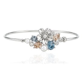 Ioaku - Armband La Fleur Sirene Garden Cuff Silver Blå