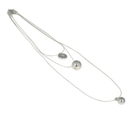Ioaku - Halsband Globe Multi Silver
