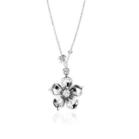 Ioaku - Halsband La Fleur Detail Pendant Stål