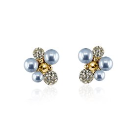 Ioaku - Örhängen Berry Crystal Stud Guld Blå