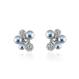 Ioaku - Örhängen Berry Crystal Stud Silver Blå