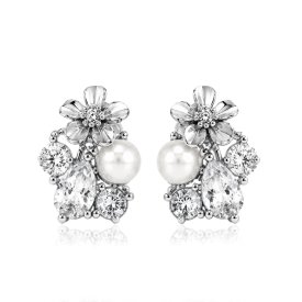 Ioaku - Örhängen La Fleur Sirene Garden Stud Silver Crystal