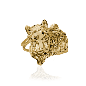 Ioaku - Ring Fierce Lion Guld
