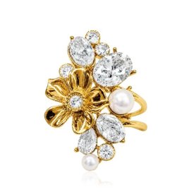 Ioaku - Ring La Fleur Garden Guld Crystal