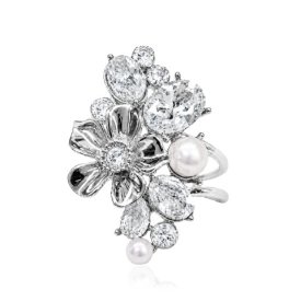 Ioaku - Ring La Fleur Sirene Garden Silver Crystal