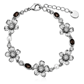 Ioaku - Armband La Fleur Sirene Garden Silver Brun