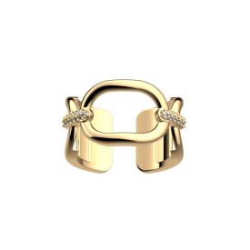 Les Georgettes - Ring 1,2 Chaine Guld CZ
