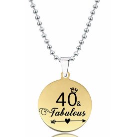 Love Words Jewellery - Halsband Fabulous 40 Guld