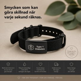 Medicinskt ID-armband - Type 1 Diabetes