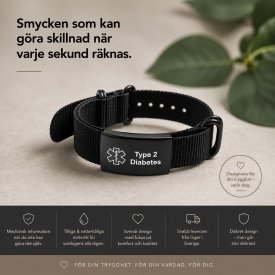 Medicinskt ID-armband - Type 2 Diabetes