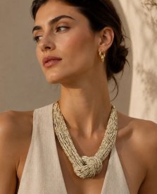 Miss Minna - Halsband Nodo Beige