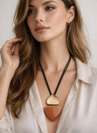 Miss Minna - Halsband Ravello Brun