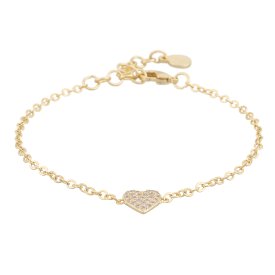Snö of Sweden Armband North Mini Heart Guld