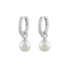 Snö of Sweden Örhängen Core Pearl Silver