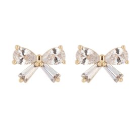 Snö of Sweden Örhängen Eira Bow Guld