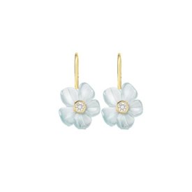 Snö of Sweden Örhängen Florette Blå Pendant