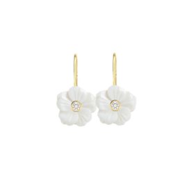 Snö of Sweden Örhängen Florette Vit Pendant