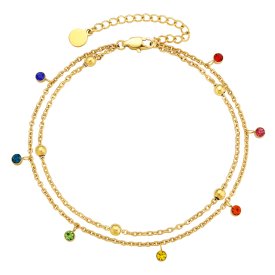Anna K Jewelry - Fotlänk DBL Mix Guld
