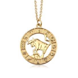 Anna K Jewelry - Halsband Stjärntecken Oxen Guld