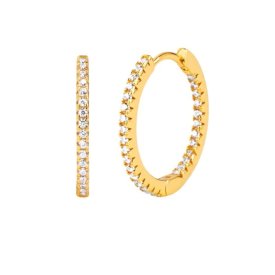 The Botilda - Örhängen Hoop Smal Guld Klar