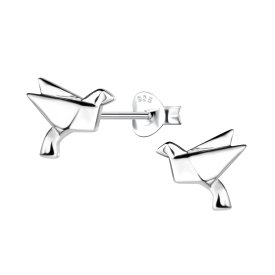The Botilda - Örhängen Origami Fågel Silver