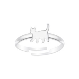 The Botilda - Ring Katt Silver
