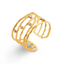 Anna K Jewelry - Ring Open Cannes Guld