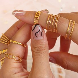 Anna K Jewelry - Ring Open Rom Guld