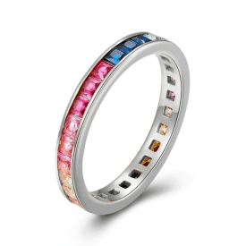 The Botilda - Ring Rainbow Silver