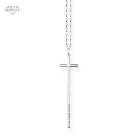 Thomas Sabo - Halsband Kors Diamant Silver