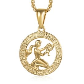 Anna K Jewelry - Halsband Stjärntecken Jungfrun Guld
