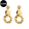 Clips - Örhängen Big Round Trio Guld