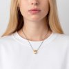 Björg Jewellery - Halsband Anatomiskt Hjärta Medium Kort Svart Guld