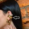 Anna K Jewelry - Örhänge Cuff Plain Guld