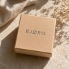 Björg Jewellery - Halsband Anatomiskt Hjärta Smal Svart Guld