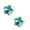 blomdahl hudvänliga örhängen blomma plastic blå