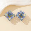 Blossom Bijoux - Clipsörhängen Crystal Flower Blå