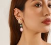 Blossom Bijoux - Clipsörhängen Floral Drop Lila