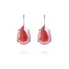 Caroline Svedbom - Örhängen Claps Mini Drop Rhodium Light Coral