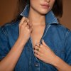 Caroline Svedbom - Ring Ana Guld Denim Blue Combo