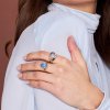 Caroline Svedbom - Ring Mini Drop Guld Denim Ignite